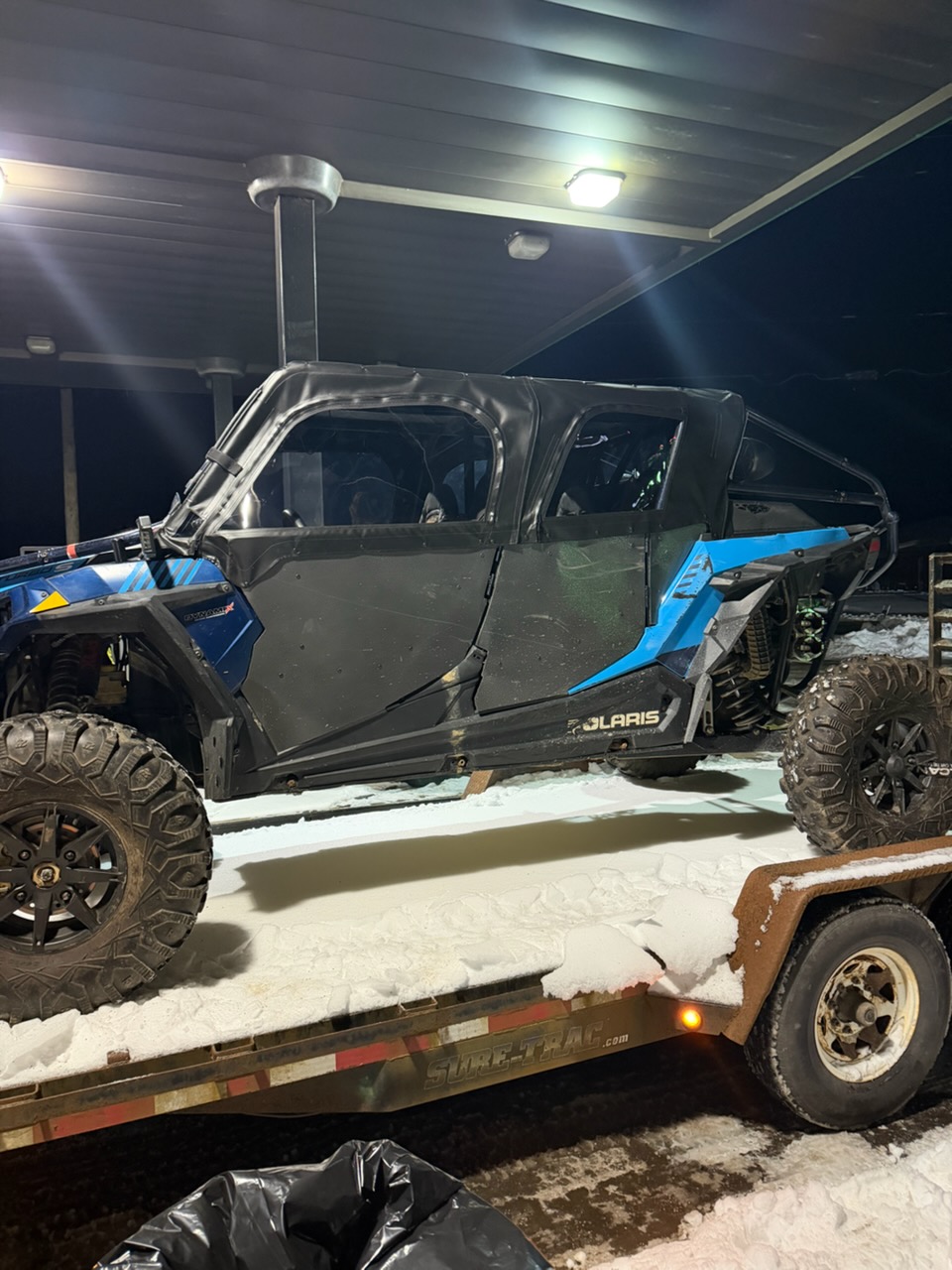 Blue UTV ready for a custom enclosure in southeastern Ohio