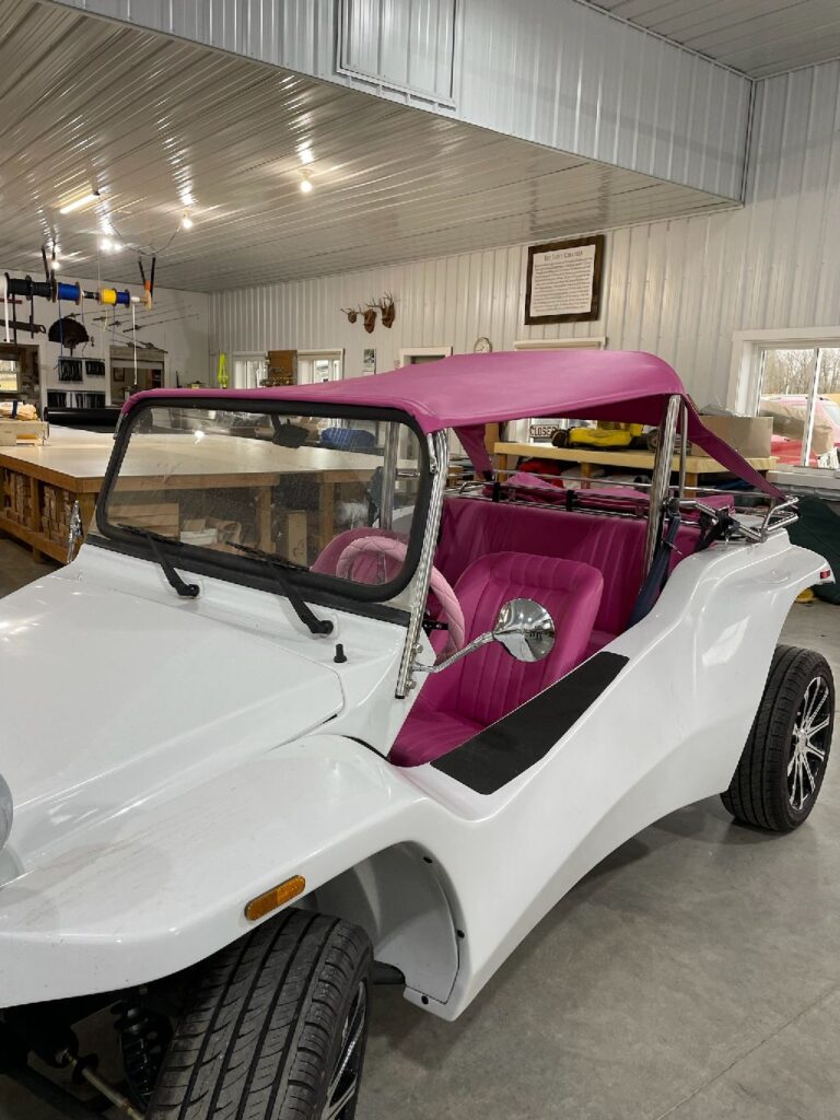 Dune buggy with coordinated pink top and interior in southeastern Ohio