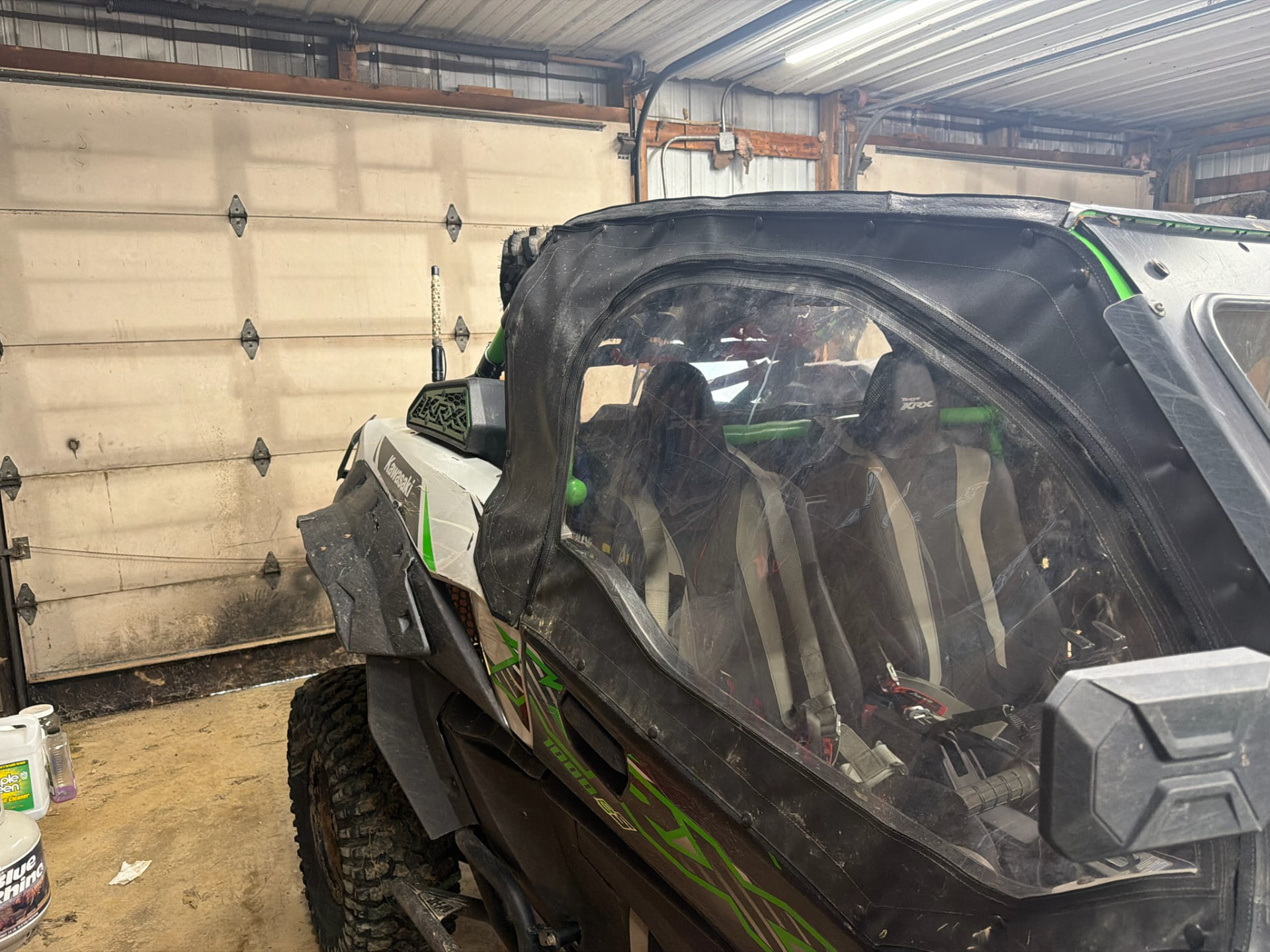 Custom soft enclosure on a side by side UTV